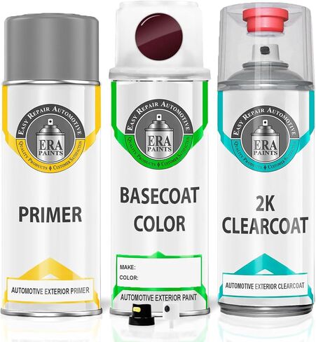 ERA Paints - R548P - Basque Red Pearl 2 for HONDA Exact OEM Color Match Automotive Touch Up Paint for Cars - Scratch & Chip Repair for Metal & Plastic - Essential Kit - Made in USA in Kuwait
