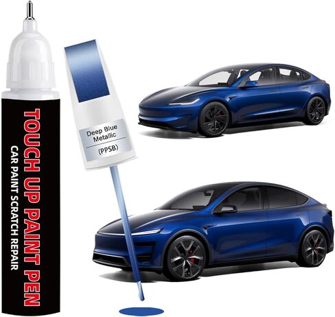 Stealth Grey(PN01) Car Touch Up Paint Compatible with Tesla 2-in-1 Car Scratch Repair Pen with Fine Tip&Brush, DIY Color-Code Matched Auto Paint for Small Rock Chips Door Scratches Paint Nicks Bumper Marks in Kuwait