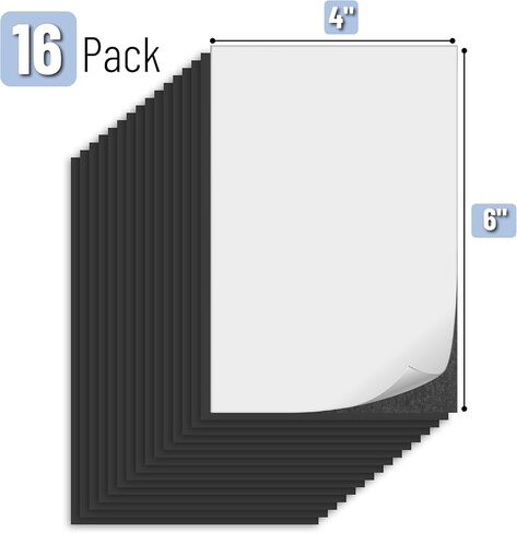 Mr. Pen- Adhesive Magnetic Sheets, 4" x 6", 16 Pack, Cuttable Magnets Flexible Magnet Sheets with Adhesive for Crafts Photos, Classroom Decorations, Easy Peel and Stickers for Planning in Saudi Arabia