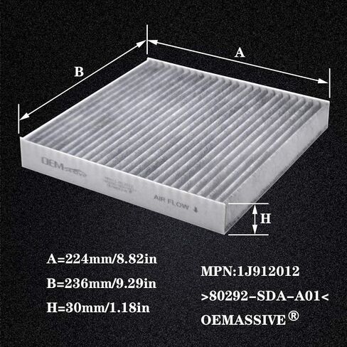 80290-SDA-A01 Cabin Air Filter 80292-SDA-407 for Honda &Acura,Accord,Civic,CRV,Odyssey,Pilot,Odyssey, CSX, ILX, MDX, RL RLX Filter Element for CF10134 in Saudi Arabia
