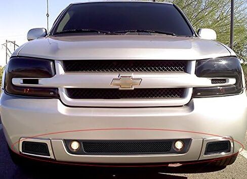 APS متوافق مع Chevy Trailblazer 2006-2009 SS المصد السفلي من الفولاذ المقاوم للصدأ شبكة سوداء أمامية شواء إدراج S18-H96467C in Kuwait