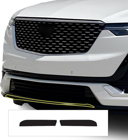 BOGAR TECH DESIGNS for Cadillac XT6 2020-2025 Lower Front Lip Chrome Delete – Precut Vinyl Trim Overlay, Gloss Black Blackout Look in Kuwait