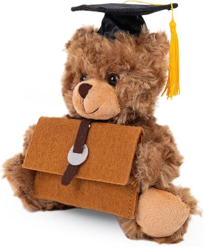 هدايا التخرج من Plushland للأطفال فئة 2026، دمية دب صغيرة للتخرج، حامل بطاقات هدايا برتقالية، ألعاب قطيفة على شكل حيوان محشو مع قبعة تخرج لحفلات الخريجين، 6 بوصات in Kuwait