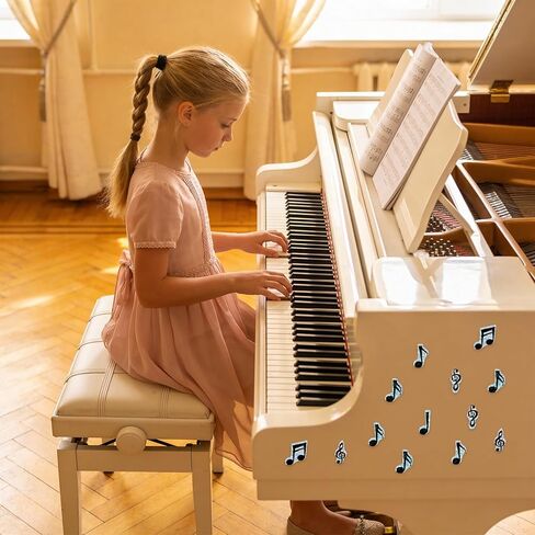 500PCS Musical Notes Stickers, Waterproof Self-Adhesive Holographic Music Stickers Sparkly Sticker for Back to School Envelope Scrapbook Laptop Skateboard Home Decor in Saudi Arabia