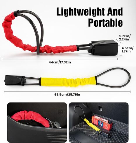 Steering Wheel Lock 2 Pack Steering Wheel & Seat Belt Lock Anti Theft Car Device 17 Inch Adjustable Universal Lightweight Compact Design Easy Storage Security Lock Fit Most Cars SUVs Trucks Vans in Saudi Arabia
