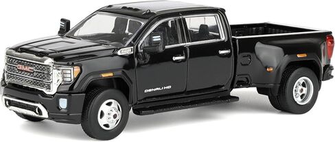 Greenlight 1/64 2022 GMC Sierra 3500HD Denali Dually Pickup Truck, Ebony Twilight Metallic Black 51678-A in Saudi Arabia