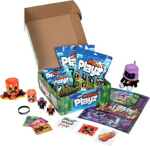 PrestonPlayz Mystery Surprise Box، قناة ألعاب YouTube، Mystery Surprise Blind Box، 13 مفاجأة ممتعة بالداخل، سلع PrestonPlayz الرسمية in Kuwait