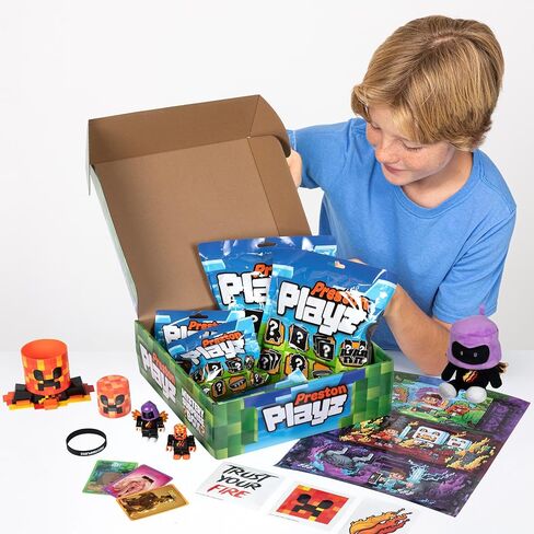 PrestonPlayz Mystery Surprise Box، قناة ألعاب YouTube، Mystery Surprise Blind Box، 13 مفاجأة ممتعة بالداخل، سلع PrestonPlayz الرسمية in Kuwait
