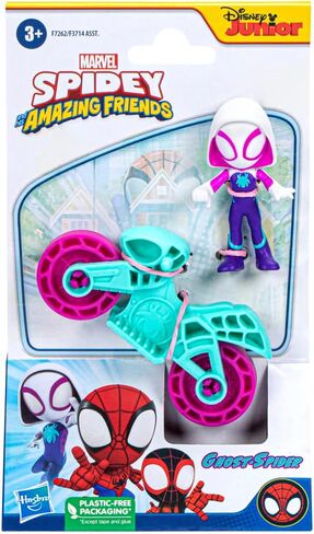 Spidey and His Amazing Friends Ghost Spider Figure 2.5" with Moto - F7262 - Hasbro in Kuwait