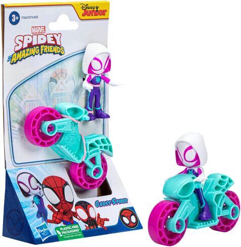 Spidey and His Amazing Friends Ghost Spider Figure 2.5" with Moto - F7262 - Hasbro in Kuwait