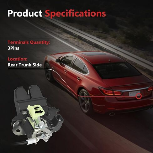 HYR Trunk Latch Lock Actuator Compatible with Hyundai Sonata 2009-2015, Rear Tailgate, 81230-3Q000 812303Q000, 3 Pins in Saudi Arabia