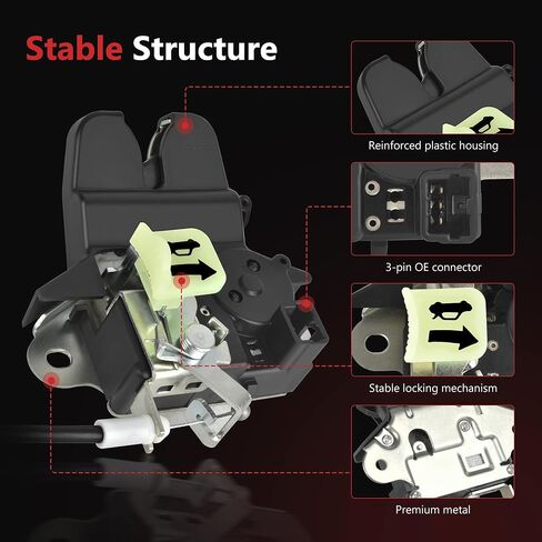 HYR Trunk Latch Lock Actuator Compatible with Hyundai Sonata 2009-2015, Rear Tailgate, 81230-3Q000 812303Q000, 3 Pins in Saudi Arabia