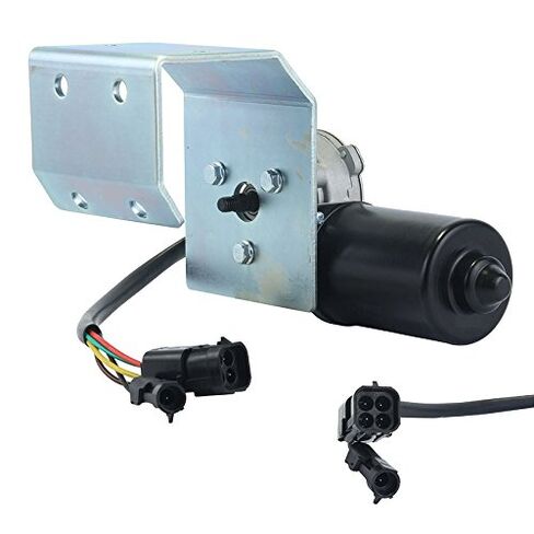 RAREELECTRICAL Front Wiper Motor Compatible with 2001 and Up Utilimaster Narrowbody Walk-in Delivery Van 12V with Bracket 4-Pin 1-Pin Connector 09801632 E76703ar in Kuwait
