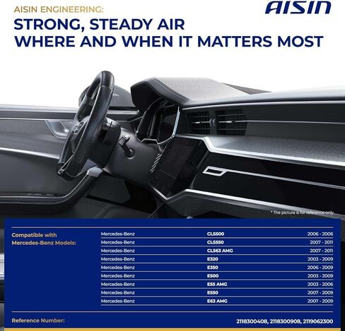 AISIN AFTERMARKET BLMMB-00138 محرك منفاخ HVAC مع مجموعة العجلات - متوافق مع Mercedes-Benz E320 2003-2009، E350 2006-2009، E500 2003-2009، E550 2007-2009، E55 AMG 2003-2006، E63 AMG 2007-2009 in Kuwait