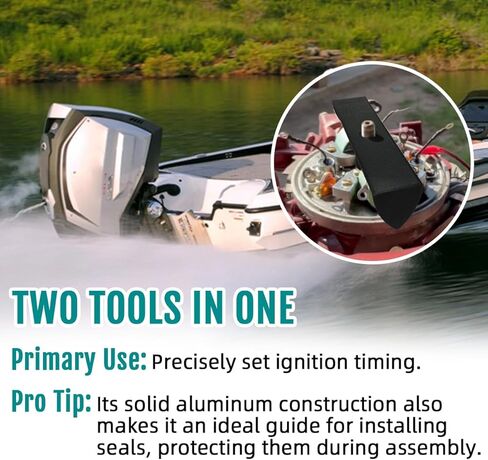أداة متخصصة لدليل تركيب توقيت Motoparty لمحرك جونسون Evinrude الخارجي 6hp Fisherman - تمت ترقيتها إلى الألومنيوم الصلب، شديدة التحمل وملاءمة دقيقة in Kuwait