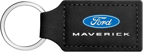 iPick Image for Ford Maverick Rectangular Black Leatherette Key Chain - Official Licensed in Saudi Arabia