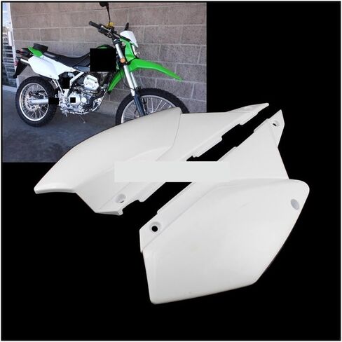for KLX250X KLX250S KLX250SF 2008-2019 White Side Fairing Plastic Rear Side Covers Motorcycle Side Panel Side Spoiler Cowl in Saudi Arabia