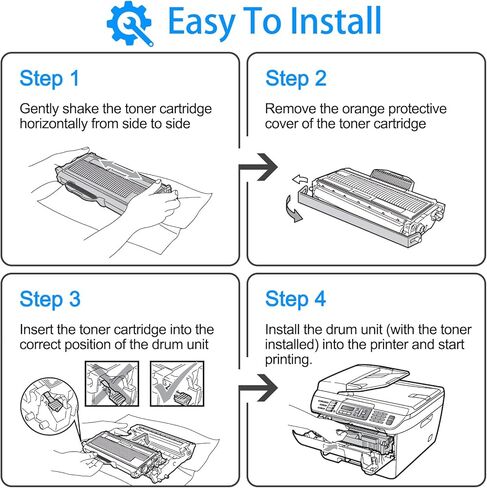 NineLeaf Compatible (1 Drum + 1 Toners) Replacement for TN360 TN-360 Toner Cartridge + DR360 Drum Set DCP-7030 DCP-7040 HL-2140 2150N HL-2170W MFC-7340 MFC-7840W 7440N MFC-7345N Printer in Saudi Arabia