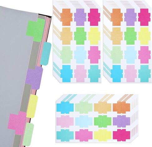 360 Pieces Sticky Blank Monthly Index Tabs Double-Sided Page Markers, Self-Adhesive & Writable Notes Flags for Labeling/Marking/Planing - Multi in Saudi Arabia
