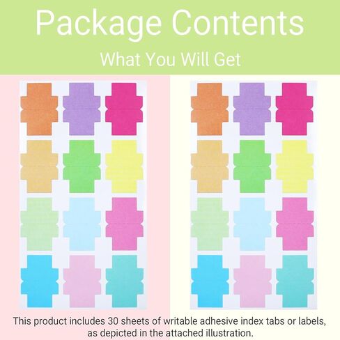 360 Pieces Sticky Blank Monthly Index Tabs Double-Sided Page Markers, Self-Adhesive & Writable Notes Flags for Labeling/Marking/Planing - Multi in Saudi Arabia