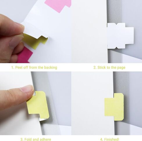 360 Pieces Sticky Blank Monthly Index Tabs Double-Sided Page Markers, Self-Adhesive & Writable Notes Flags for Labeling/Marking/Planing - Multi in Saudi Arabia