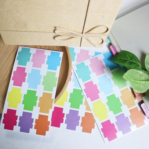 360 Pieces Sticky Blank Monthly Index Tabs Double-Sided Page Markers, Self-Adhesive & Writable Notes Flags for Labeling/Marking/Planing - Multi in Saudi Arabia