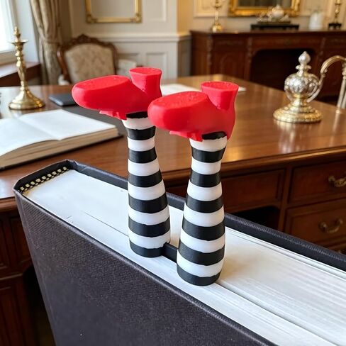 1Pack 3D Witch High-Heel Bookmark – Quirky Plastic Reading Marker for Books, Novels, Journals – Funny Gift for Book Lovers, Readers​ (deep-red-Black) in Kuwait