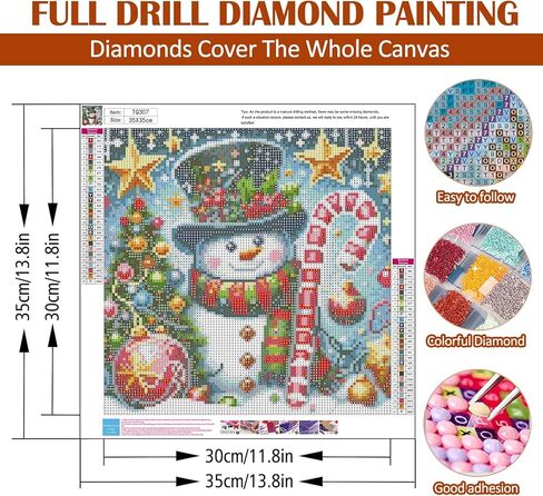 Christmas Tree Snowman Star Diamond Art Painting Kits for Adults,Winter Diamond Painting Kits for Adults Beginners,5D DIY Full Drill Diamond Dot Gem Art Kits for Adult,Home Wall Decor 13.8x13.8 Inch in Saudi Arabia