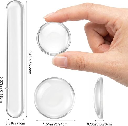 48pcs Door Stoppers for Wall Wall Bumpers Clear Cabinet Door Bumper Silicone Strips Self Adhesive Bumpers Walls Protects Every Surface for Furniture Cabinets Doors Toilet (1.55×1.55,2.48×0.39 Inches) in Saudi Arabia