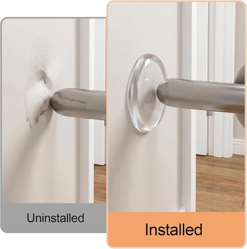 48pcs Door Stoppers for Wall Wall Bumpers Clear Cabinet Door Bumper Silicone Strips Self Adhesive Bumpers Walls Protects Every Surface for Furniture Cabinets Doors Toilet (1.55×1.55,2.48×0.39 Inches) in Saudi Arabia