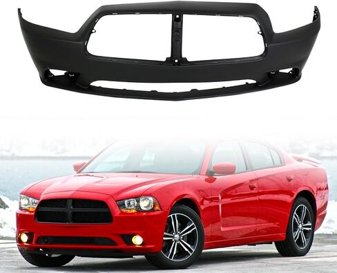 Front Bumper Cover Primed Compatible with 2011-2014 Charger Replace CH1000992, 68092596AA in Saudi Arabia