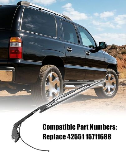 42551 Rear Windshield Wiper Arm Blade Assembly Kit Fit for Cadillac Escalade Chevrolet Suburban Tahoe GMC Yukon XL Replace 15711688, Rear Window Wiper Set in Kuwait