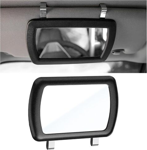 Car Sun Visor Vanity Mirror, 6.57"×4.33" HD Clip-on Vehicle Visor Makeup Mirror, Portable Sun-Shading Cosmetic Mirrors Universal Interior Accessories for Most Cars Trucks SUVs in Saudi Arabia