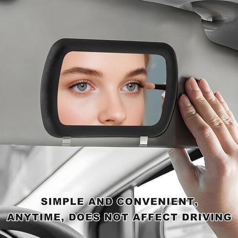 Car Sun Visor Vanity Mirror, 6.57"×4.33" HD Clip-on Vehicle Visor Makeup Mirror, Portable Sun-Shading Cosmetic Mirrors Universal Interior Accessories for Most Cars Trucks SUVs in Saudi Arabia