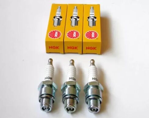 Generic New Spark Plug 3 Pack BR8HS 5510 Compatible With Kawasaki Suzuki KTM Yamaha ysr yz 80 50 (B8HS) in Kuwait