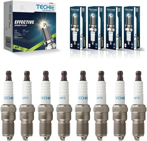 TECHIE Q8TC Spark Plug Replacement for NGK 7317 R5724-8 Racing Spark Plugs,for Autolite 94 AR474 AR94,for Champion 280 S61YC,688 C61,for E3.107R (8) in Saudi Arabia