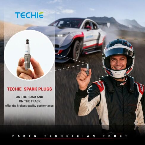 TECHIE Q8TC Spark Plug Replacement for NGK 7317 R5724-8 Racing Spark Plugs,for Autolite 94 AR474 AR94,for Champion 280 S61YC,688 C61,for E3.107R (8) in Saudi Arabia