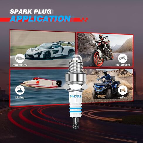 TECHIE Q8TC Spark Plug Replacement for NGK 7317 R5724-8 Racing Spark Plugs,for Autolite 94 AR474 AR94,for Champion 280 S61YC,688 C61,for E3.107R (8) in Saudi Arabia