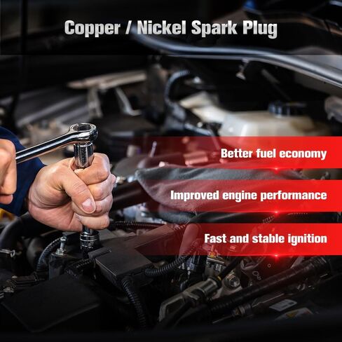 TECHIE Q8TC Spark Plug Replacement for NGK 7317 R5724-8 Racing Spark Plugs,for Autolite 94 AR474 AR94,for Champion 280 S61YC,688 C61,for E3.107R (8) in Saudi Arabia