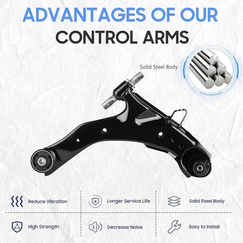 Front Lower Left & Right Control Arms w/Ball Joint Sway Bar End Link Suspension Kit for 2001-2006 Hyundai Elantra, K620327 K620328 K90358 (4pc) in Kuwait