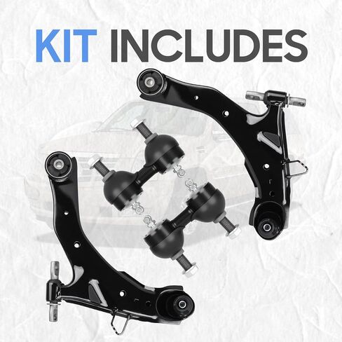 Front Lower Left & Right Control Arms w/Ball Joint Sway Bar End Link Suspension Kit for 2001-2006 Hyundai Elantra, K620327 K620328 K90358 (4pc) in Kuwait