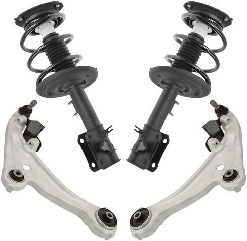 TRQ Front Suspension Kit Complete Strut & Coil Spring Assembly Control Arm with Ball Joint Compatible with 2007-2013 Nissan Altima in Kuwait