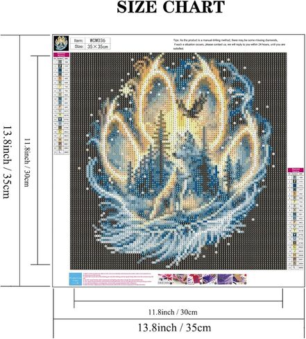 Morudeor Wolf Diamond Painting Kits for Adult Beginners, 5D DIY Animal Diamond Art Kits, DIY Round Full Drill Diamond Dot Gem Art Kits for Home Decor 13.8 X 13.8 Inch in Saudi Arabia