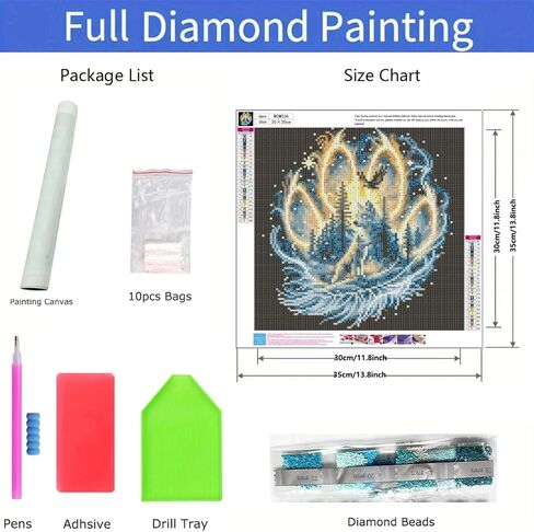 Morudeor Wolf Diamond Painting Kits for Adult Beginners, 5D DIY Animal Diamond Art Kits, DIY Round Full Drill Diamond Dot Gem Art Kits for Home Decor 13.8 X 13.8 Inch in Saudi Arabia