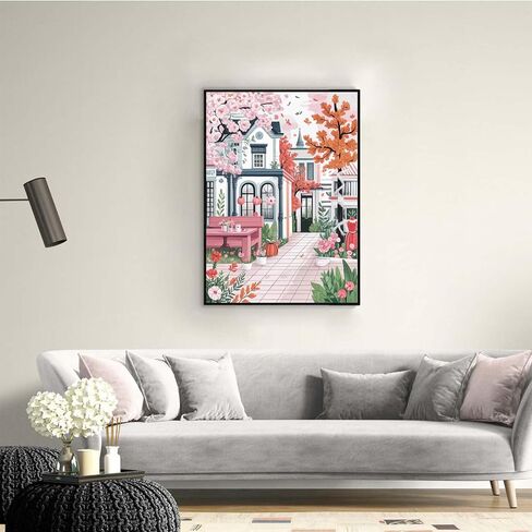 Ginfonr DIY 5D Diamond Art Kits for Adults, Valentine's Day Diamond Painting for Adults, Diamond Art Landscape Full Drill, Diamond Art Embroidery Rhinestone Craft for Home Wall Decor 12 x 16 Inch in Kuwait