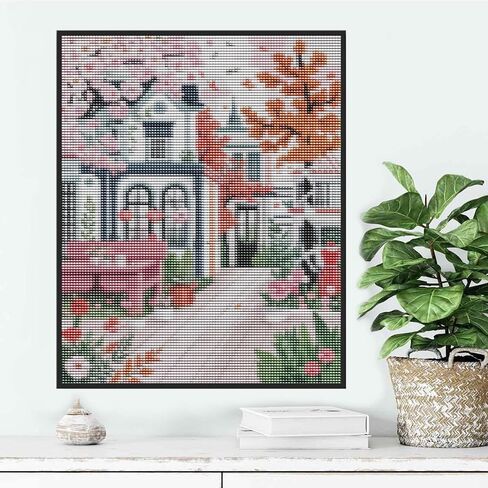 Ginfonr DIY 5D Diamond Art Kits for Adults, Valentine's Day Diamond Painting for Adults, Diamond Art Landscape Full Drill, Diamond Art Embroidery Rhinestone Craft for Home Wall Decor 12 x 16 Inch in Kuwait