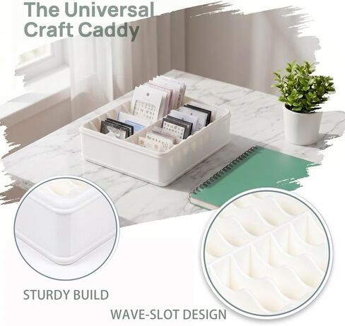 3D Printed 20 Grids Diamond Painting Bag Organizer, Multi Slot Drill Bags Storage Tray, Spill Proof & Stand Upright, Easy Access Storage Holder Caddy for Small Diamond Art Accessories Bagged - White in Saudi Arabia
