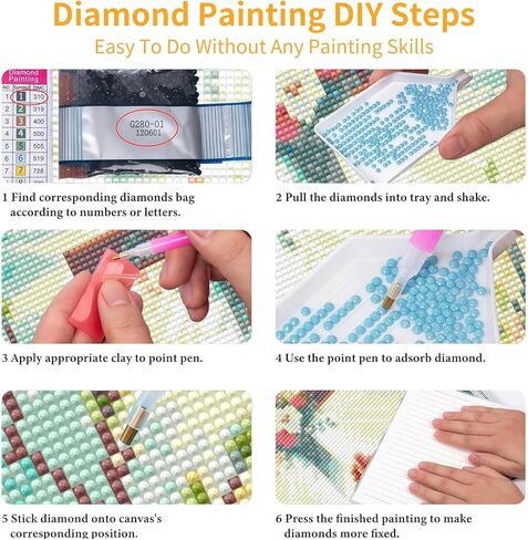 DIYGEMDOT Diamond Art Kits for Adults, Flower in a Bottle 5D Diamond Painting Sets for Adults Beginners, Full Round Drill Dot DIY Gem Art Crafts Home Wall Decor and Gift - 12x16 Inches in Saudi Arabia