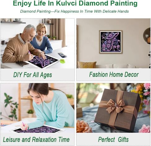 Kulvci Women Diamond Painting Kits, 5D Special Shape Diamond Art Kits for Adults, Crystal Rhinestones Art Craft for Beginners DIY Home Wall Decor Gift, 12 × 12 inch in Saudi Arabia