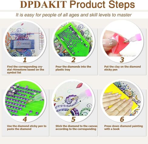 DPDAKIT Elephant Diamond Painting Kits for Adults, 5D Special Shape Diamond Art Kits for Adults, Crystal Rhinestones Art Craft for Beginners DIY Home Wall Decor Gift, 12×12 Inch in Saudi Arabia